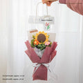 Handmade Crochet Sunflower Bouquet, Artificial Silk Rose, Graduation Gift, Everlasting Flowers For Mother's Day