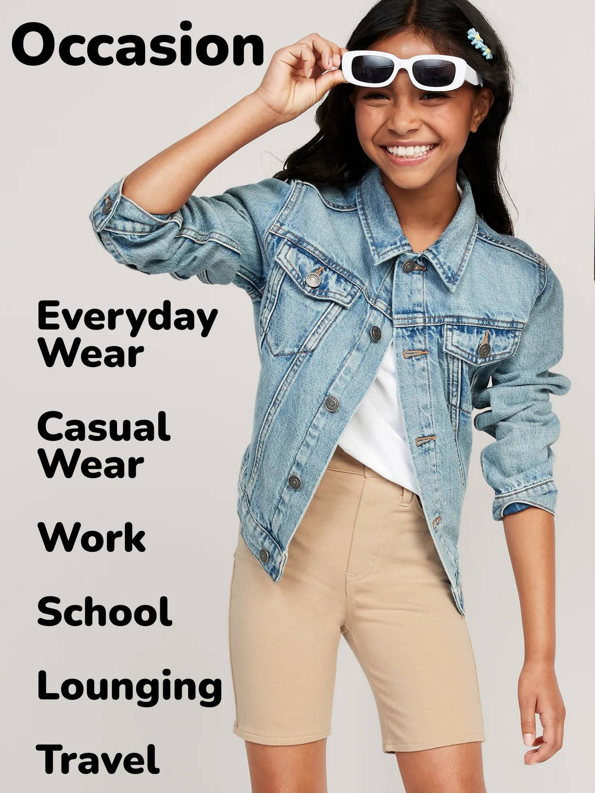 Women's School Uniform Super Stretch Bermuda Shorts