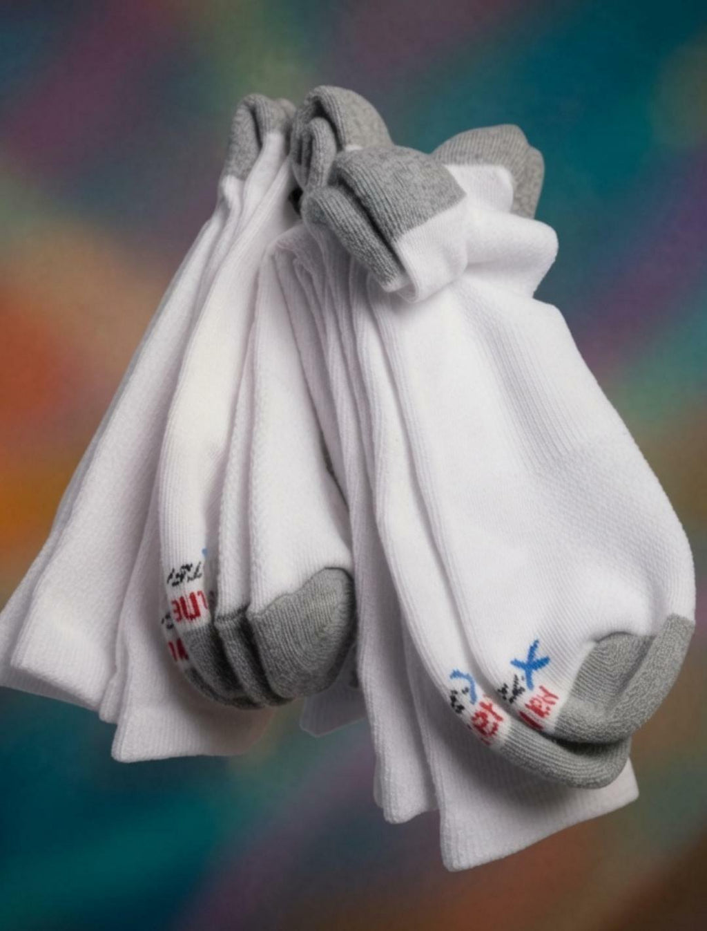 Hanes Mens Cushioned X-Temp Crew Socks 6-Pair Pack, 10-13, White