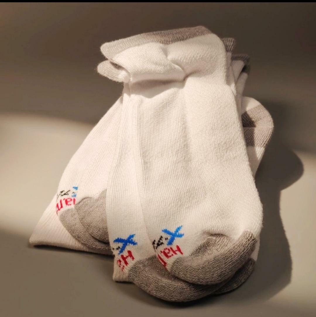 Hanes Mens Cushioned X-Temp Crew Socks 6-Pair Pack, 10-13, White