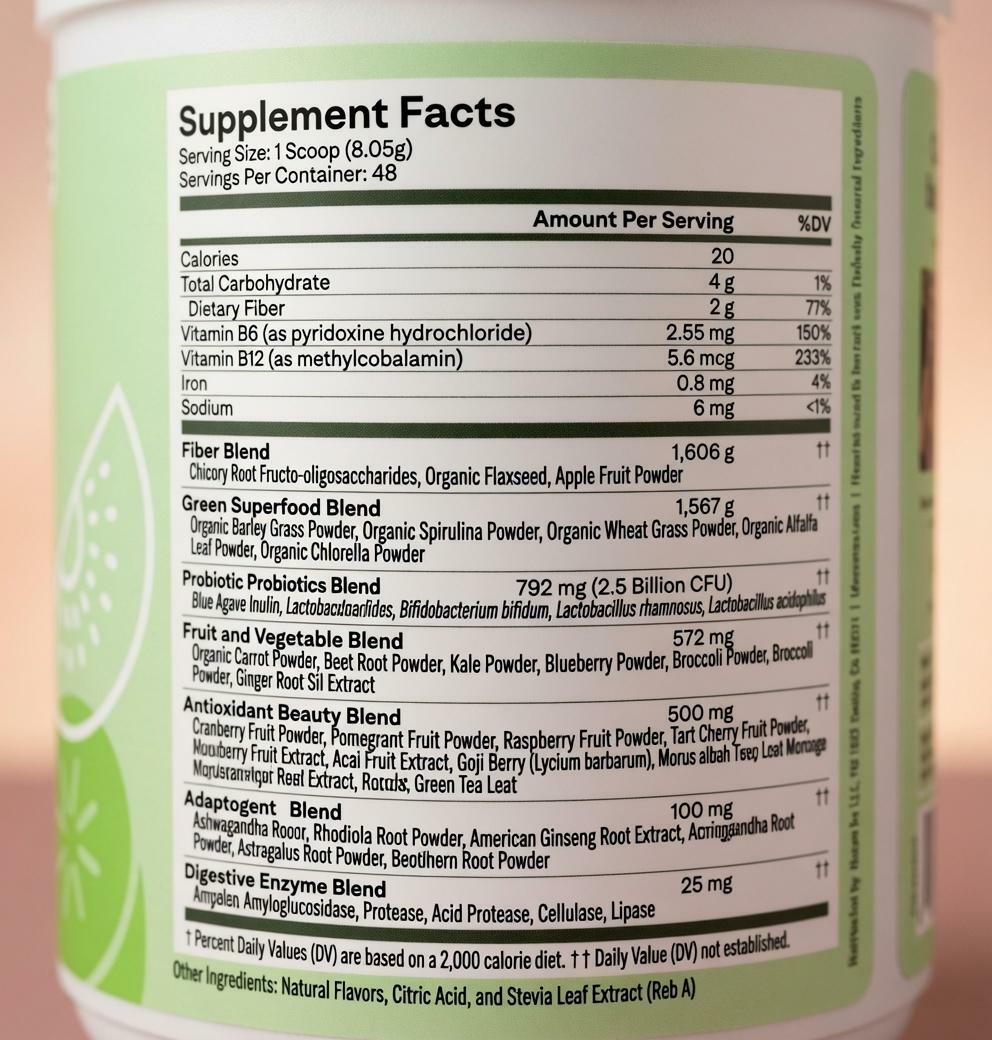 2 Pack - Bloom Nutrition Greens & Superfoods Powder 10.24 Oz EA Strawberry Kiwi