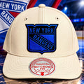 New York Rangers Mitchell & Ness Pro Crown Snapback Hat Cream NHL New OSFA